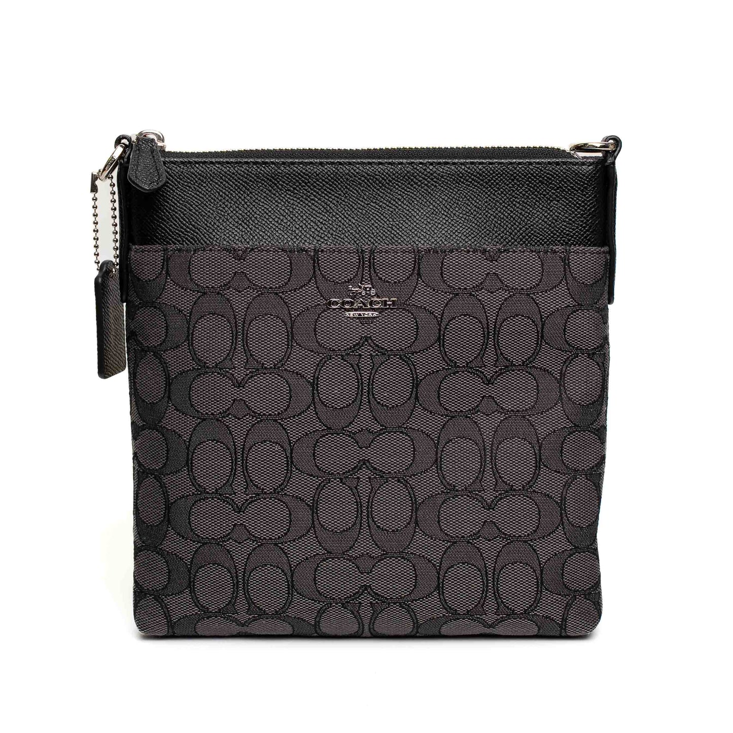 Coach Kitt Signature Jacquard Black Crossbody Bag