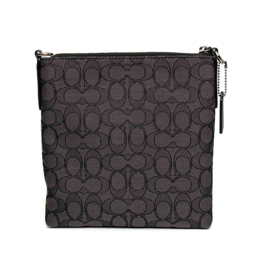 Coach Kitt Signature Jacquard Black Crossbody Bag