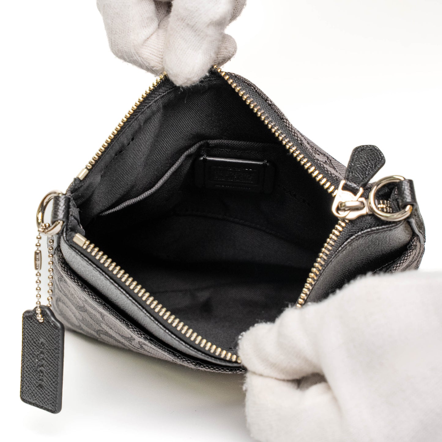Coach Kitt Signature Jacquard Black Crossbody Bag