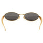 Bottega Veneta BV1386S Sardine Gold Oval Sunglasses