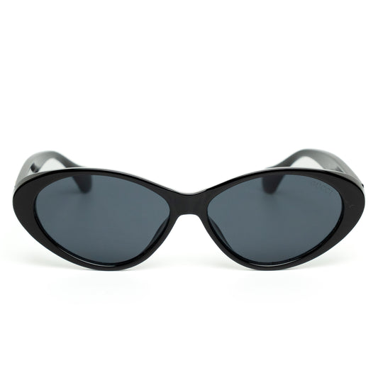 Gucci GG Logo Black Oval Sunglasses