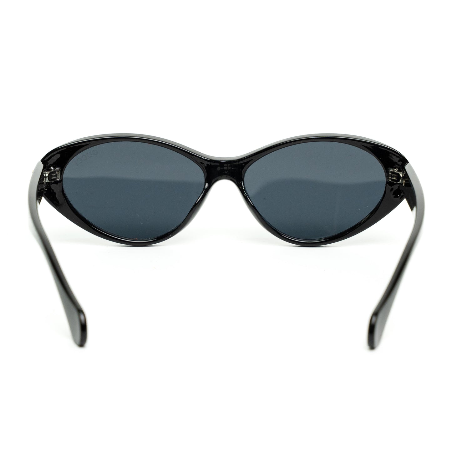 Gucci GG Logo Black Oval Sunglasses
