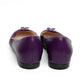 Bally Purple Leather Bow Flats