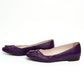 Bally Purple Leather Bow Flats