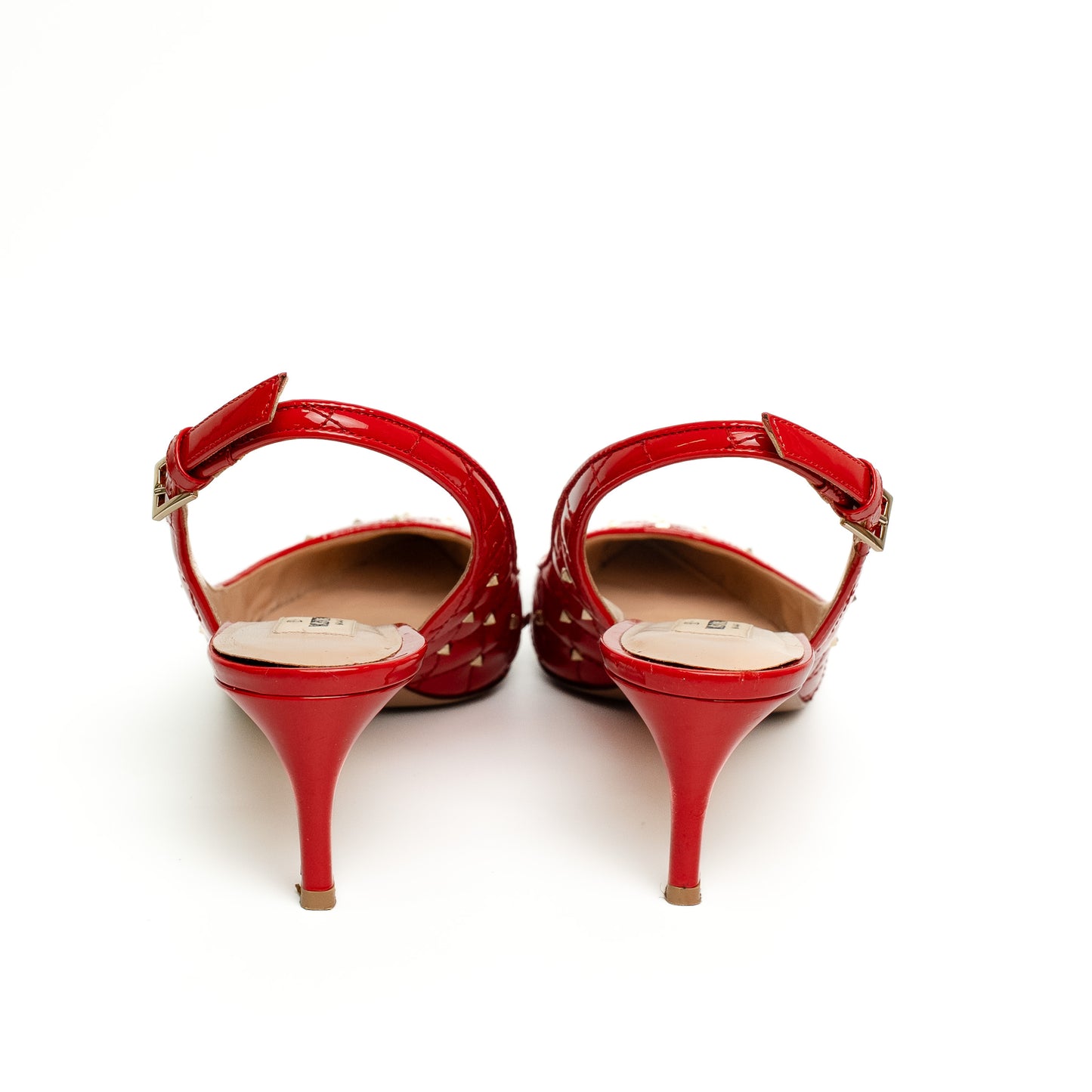 Valentino Garavani Rockstud Patent Slingback Heels