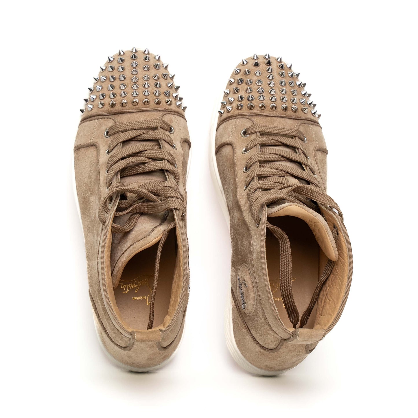 Christian Louboutin Spiked Suede High Sneakers