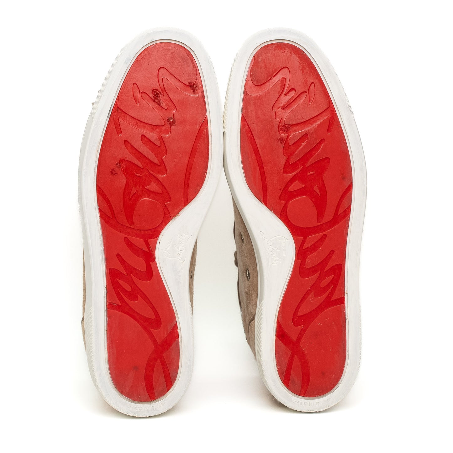 Christian Louboutin Spiked Suede High Sneakers
