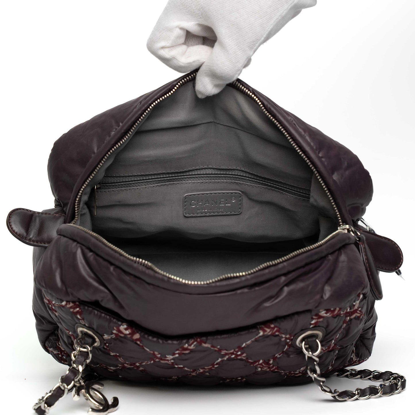 Chanel Vizance Purple Quilted Chain Shoulder Bag