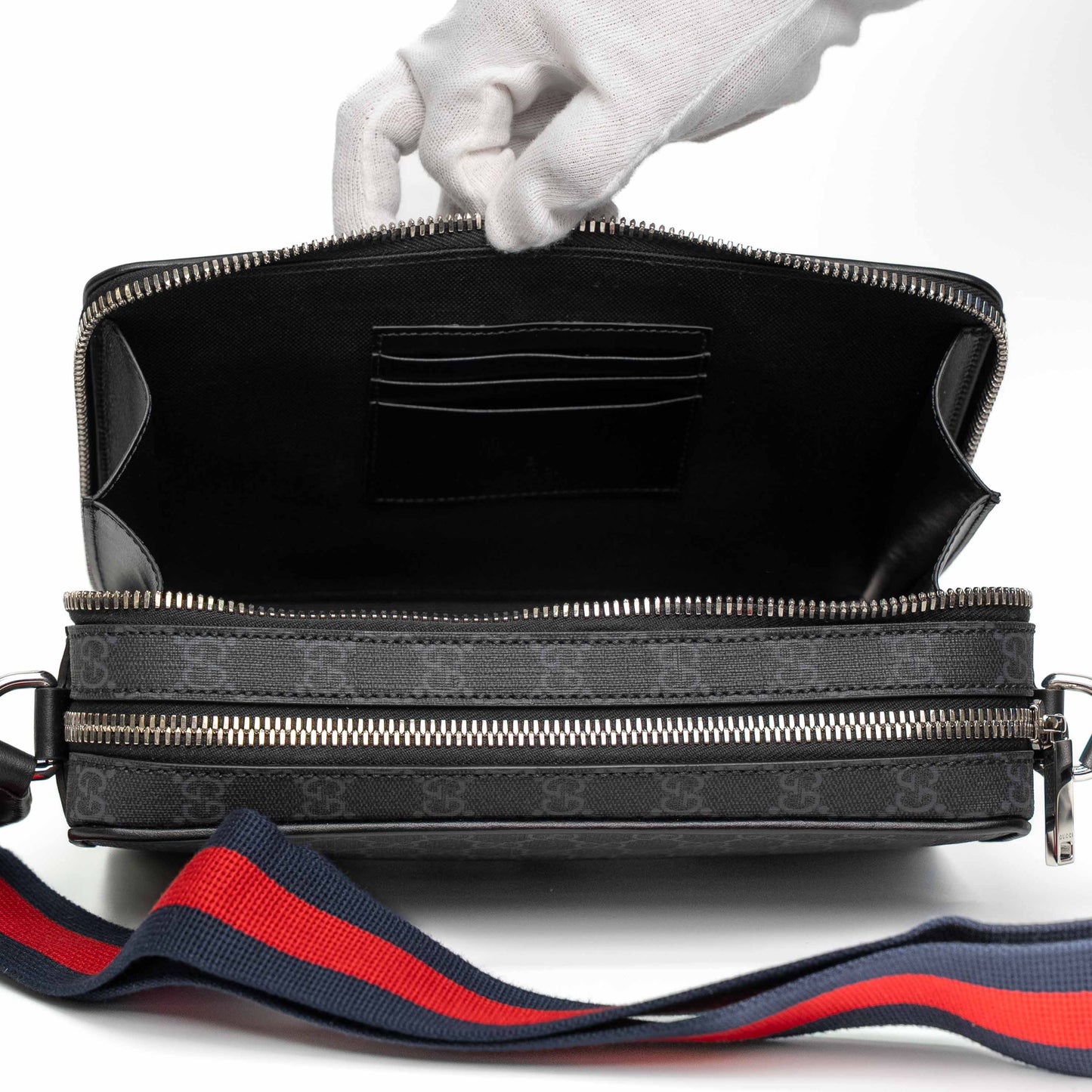 Gucci GG Supreme Web Strap Belt Bag
