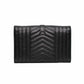 Saint Laurent Envelope Quilted Black Leather Shoulder Bag