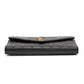 Saint Laurent Envelope Quilted Black Leather Shoulder Bag