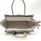 Celine Luggage Nano White Leather Top Handle Bag
