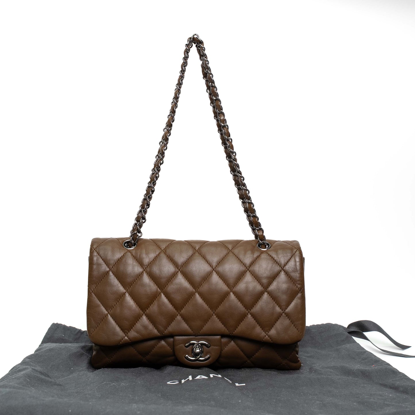 Chanel Classic Flap Brown Quilted Shoulder Bag