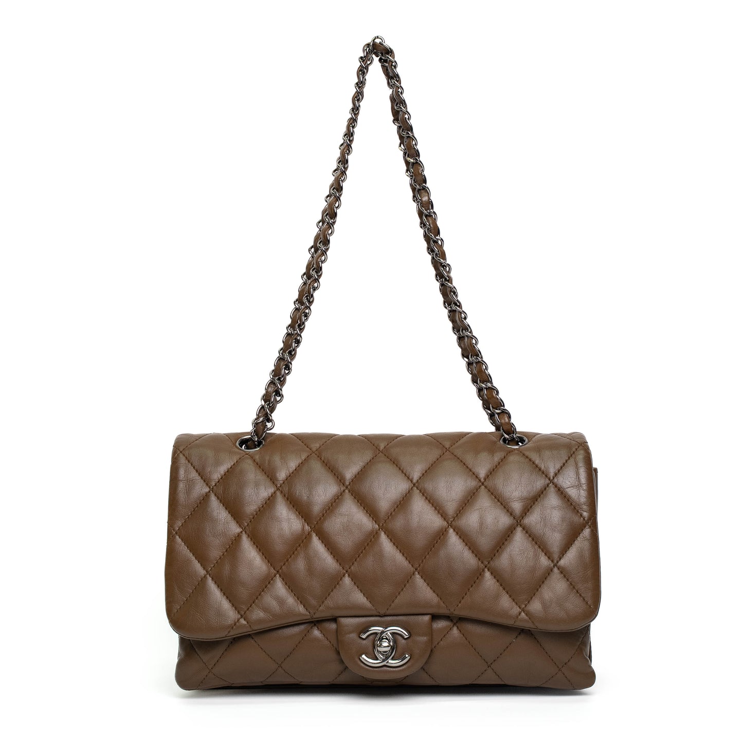 Chanel Classic Flap Brown Quilted Shoulder Bag