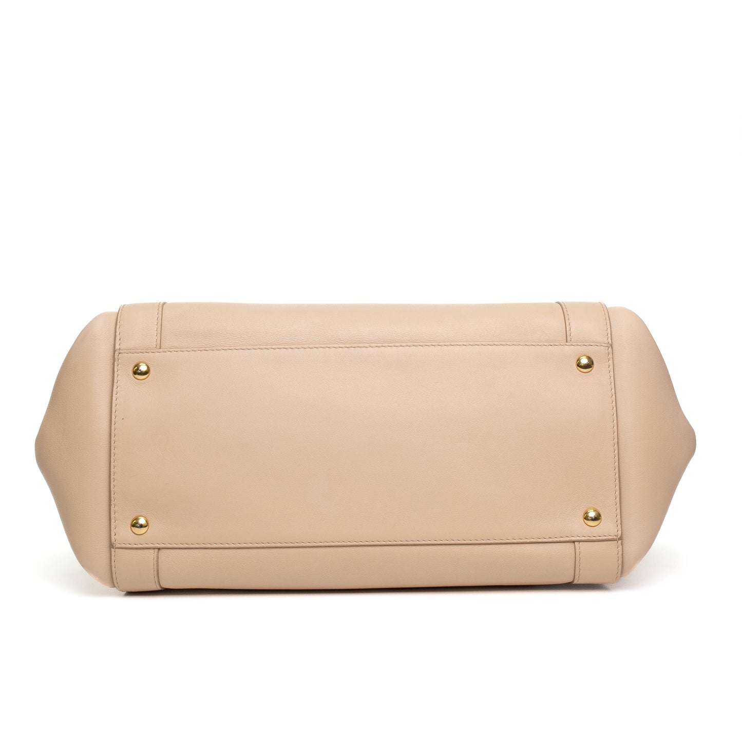 Salvatore Ferragamo Beige Leather Top Handle Shoulder Bag