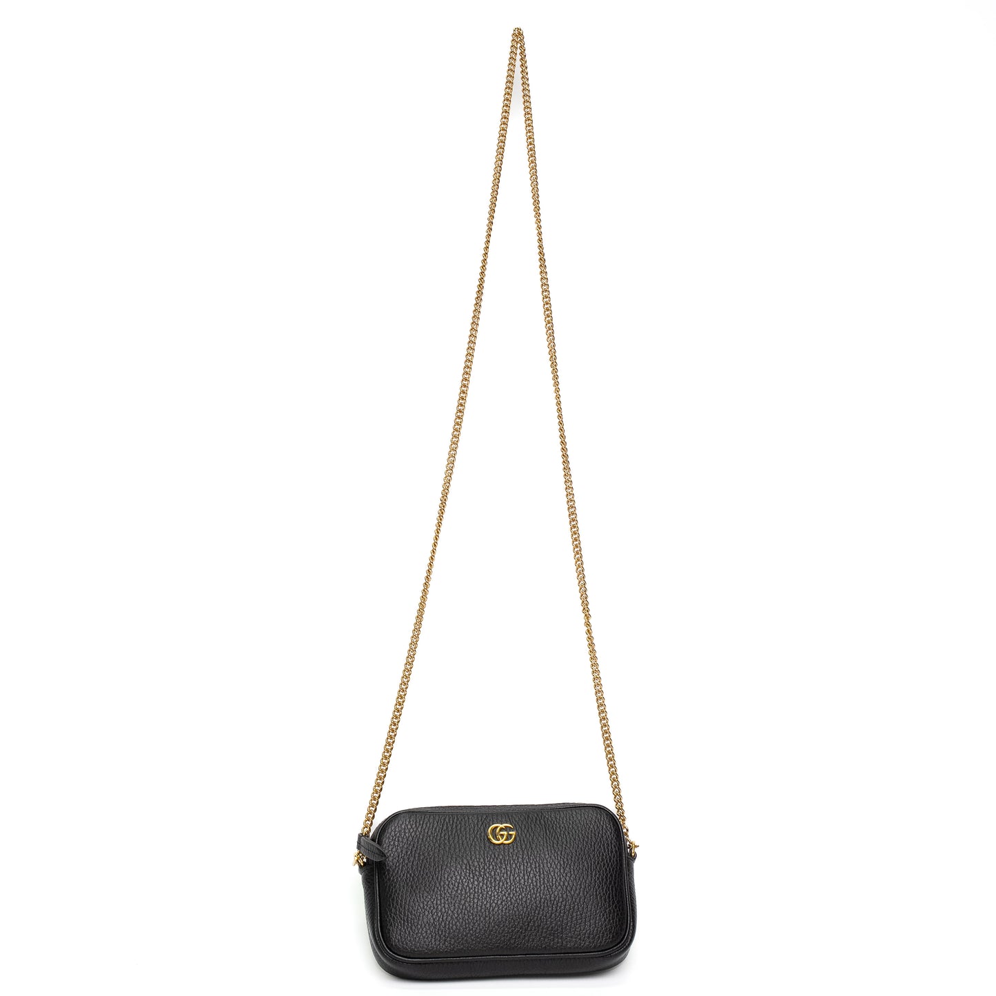 Gucci GG Marmont Black Calfskin Camera Crossbody Bag