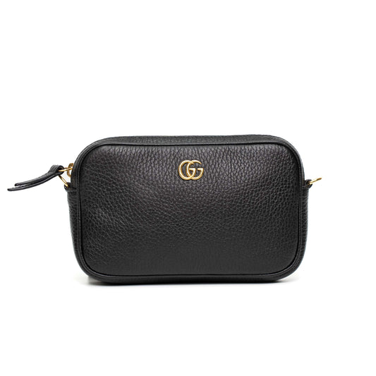 Gucci GG Marmont Black Calfskin Camera Crossbody Bag