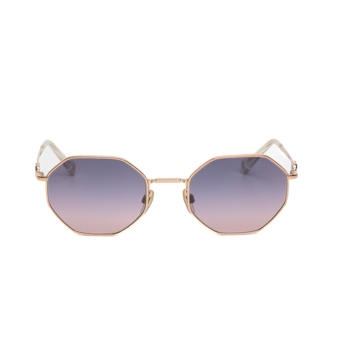Valentino Hexagon Rose Gold Sunglasses