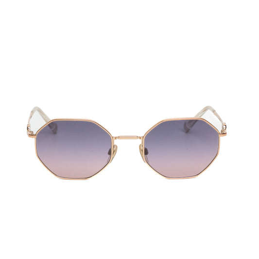 Valentino Hexagon Rose Gold Sunglasses