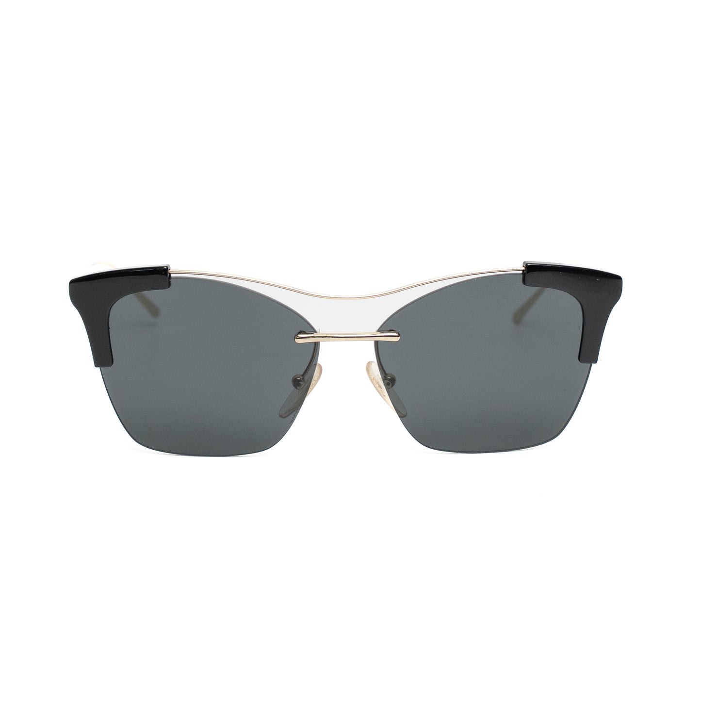 Prada Black Gold Shield Sunglasses