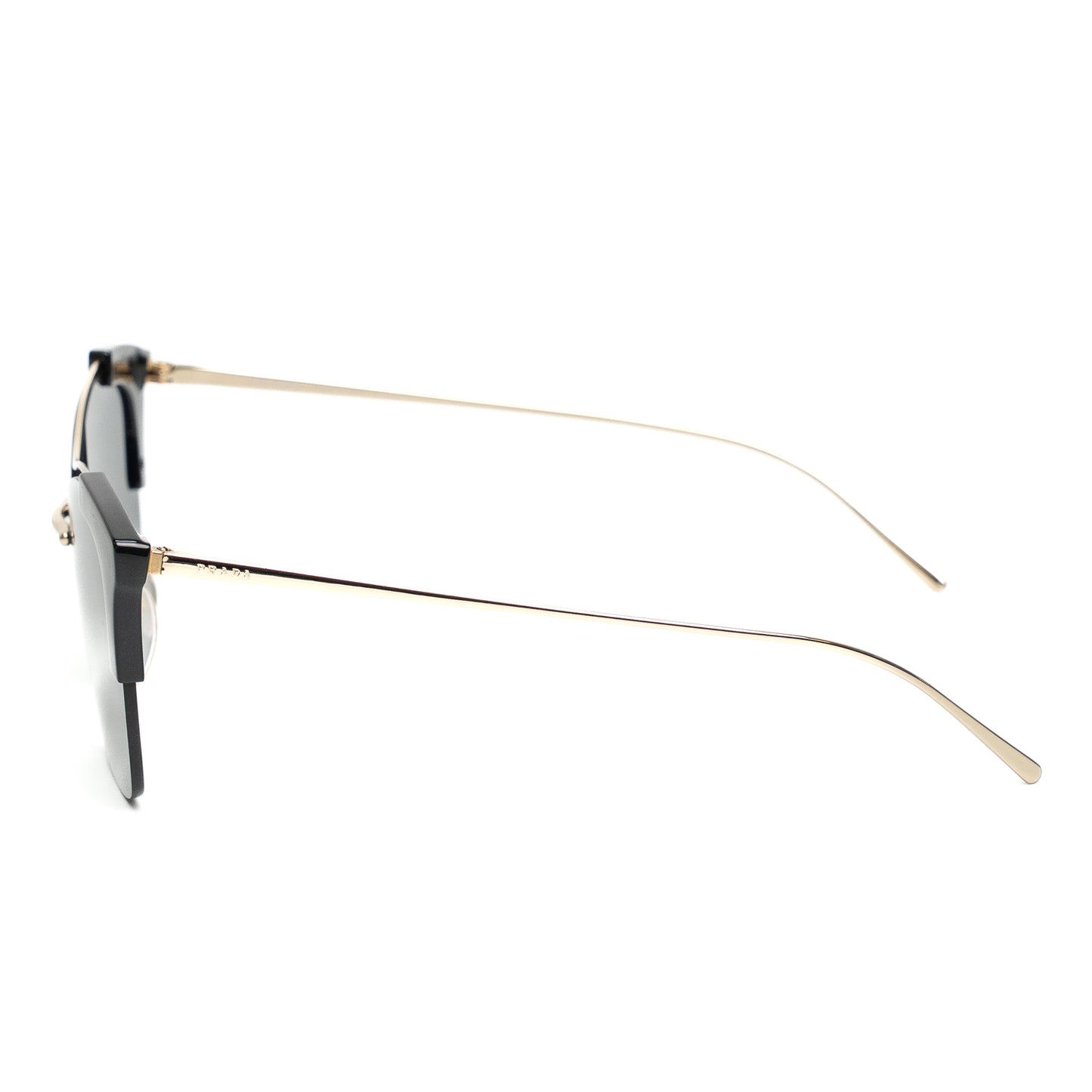 Prada Black Gold Shield Sunglasses