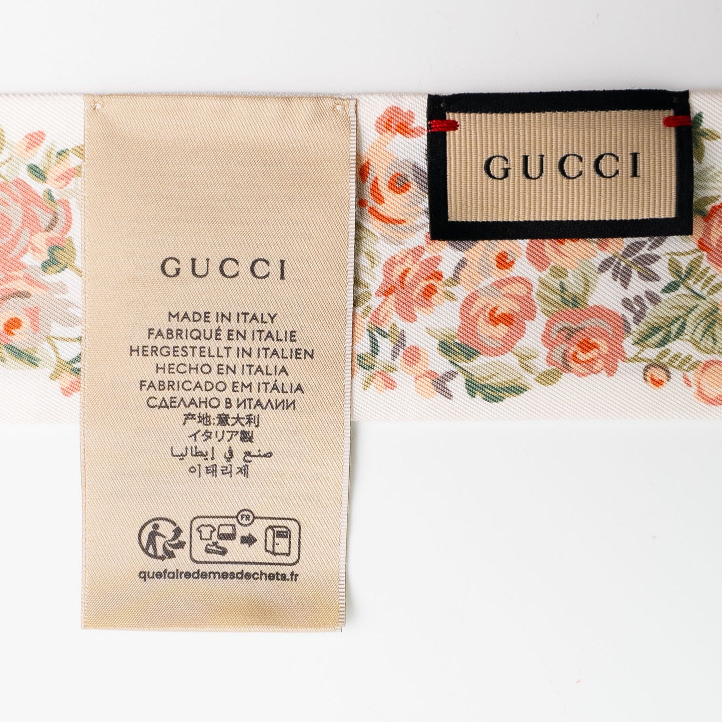 Gucci Floral Silk Ribbon Bandeau