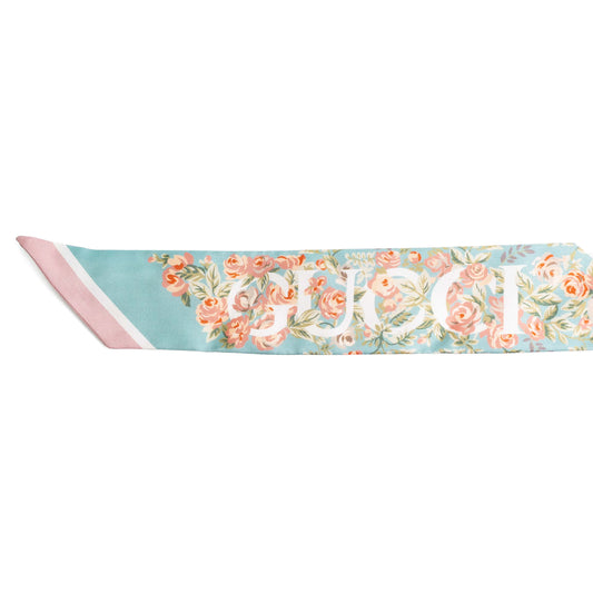 Gucci Floral Silk Ribbon Bandeau