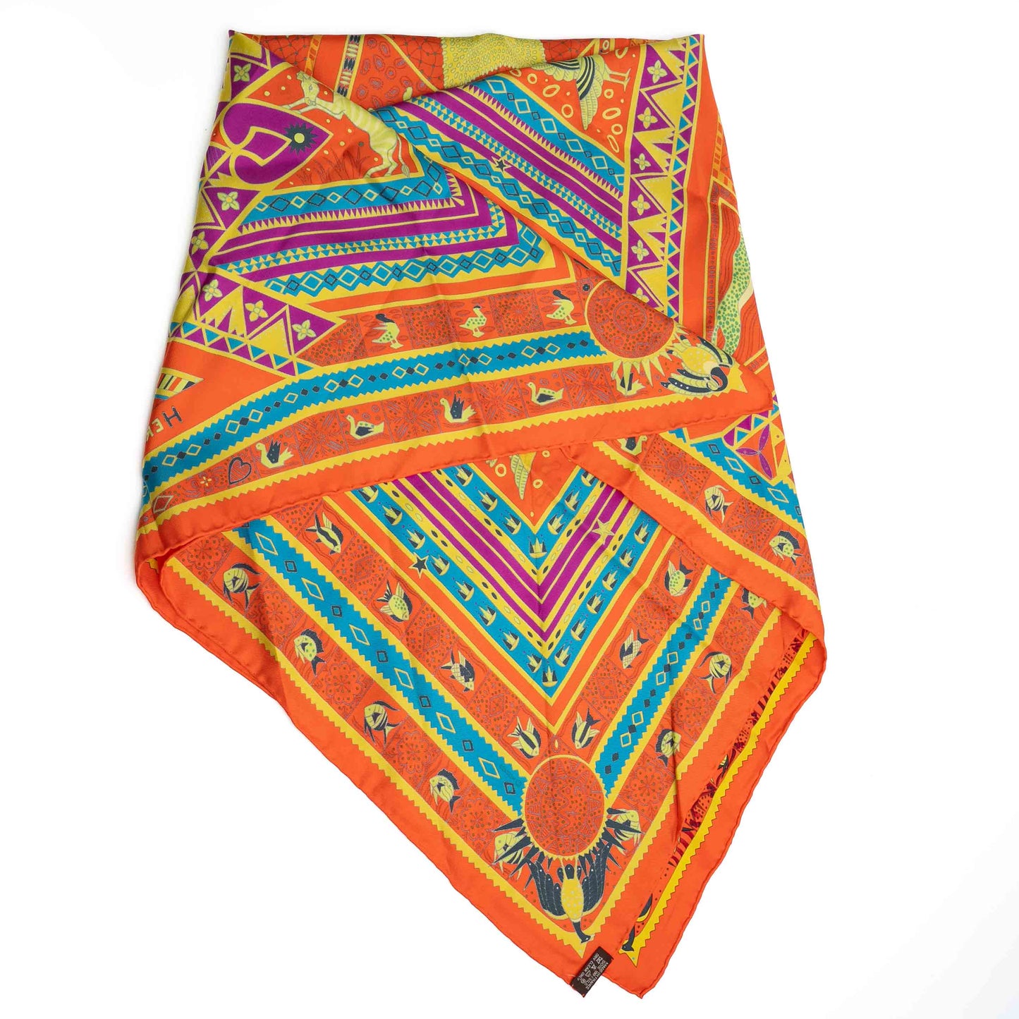 Hermès Ors Bleus D’Afrique Silk Scarf