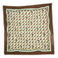 Tory Burch Basketweave Brown Silk Scarf
