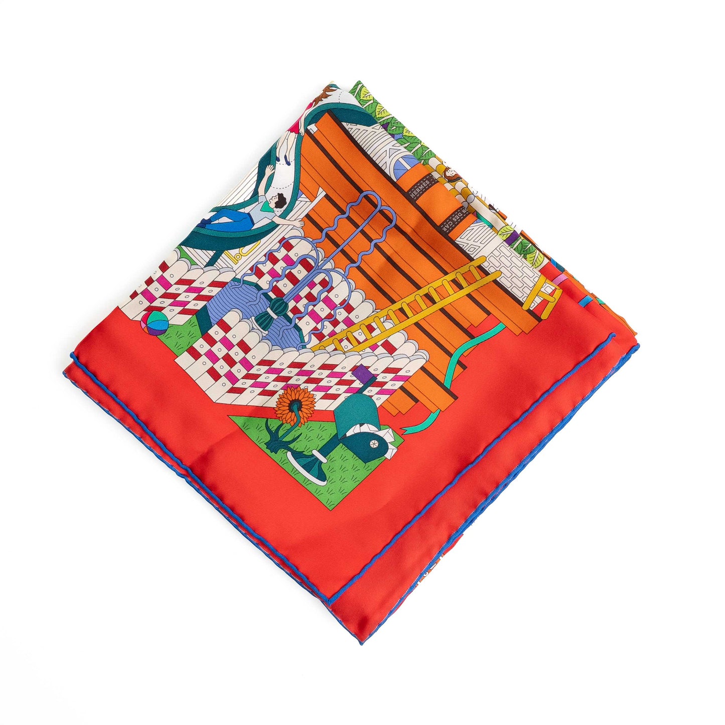 Hermès La Maison des Carrés Silk Scarf