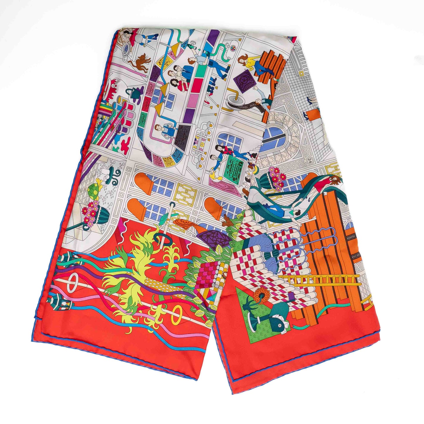 Hermès La Maison des Carrés Silk Scarf