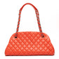 Chanel Coco Mademoiselle Caviar Quilted Orange  Bowling Bag