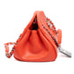 Chanel Coco Mademoiselle Caviar Quilted Orange  Bowling Bag
