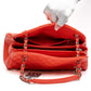 Chanel Coco Mademoiselle Caviar Quilted Orange  Bowling Bag
