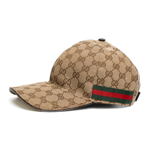 Gucci signature GG Canvas Web Stripe Cap