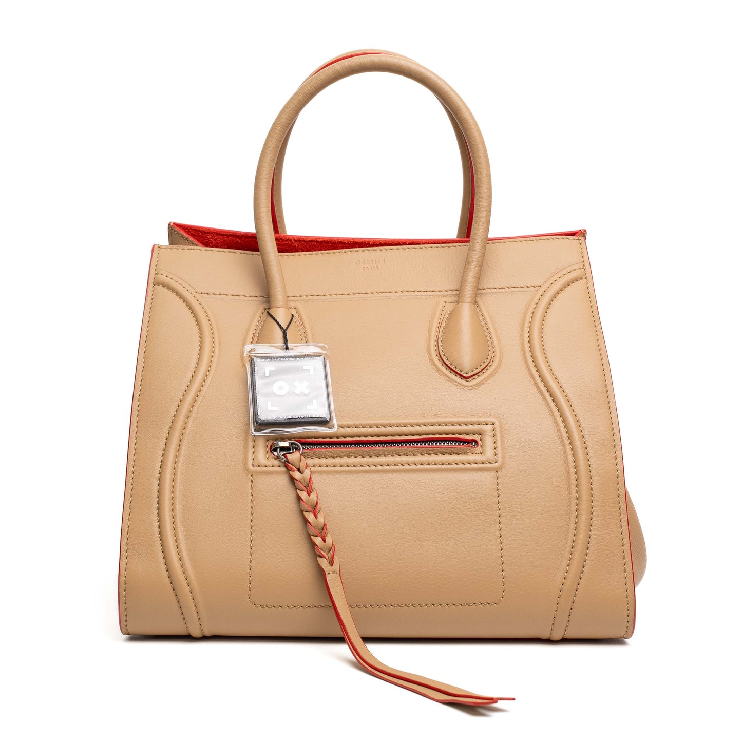 Céline Phantom Luggage Beige Leather Tote Bag