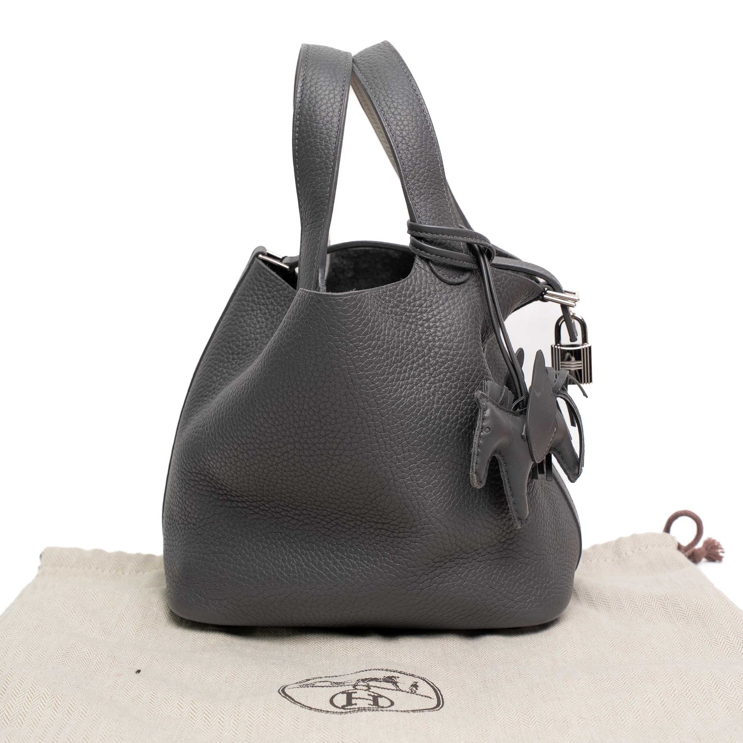 Hermès Picotin Lock 18 Ardoise Clemence Leather Bag