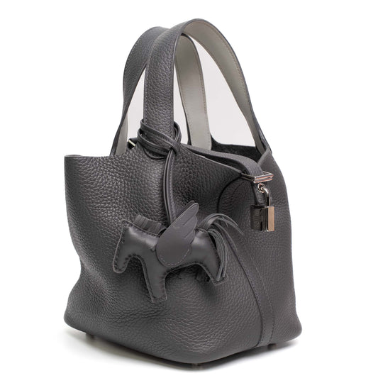 Hermès Picotin Lock 18 Ardoise Clemence Leather Bag