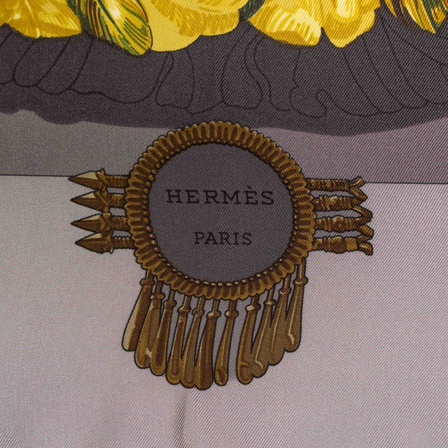 Hermès Mexique Grey Silk Scarf
