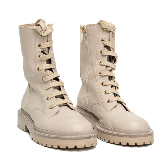 Jimmy Choo Light Sand Combat Boots