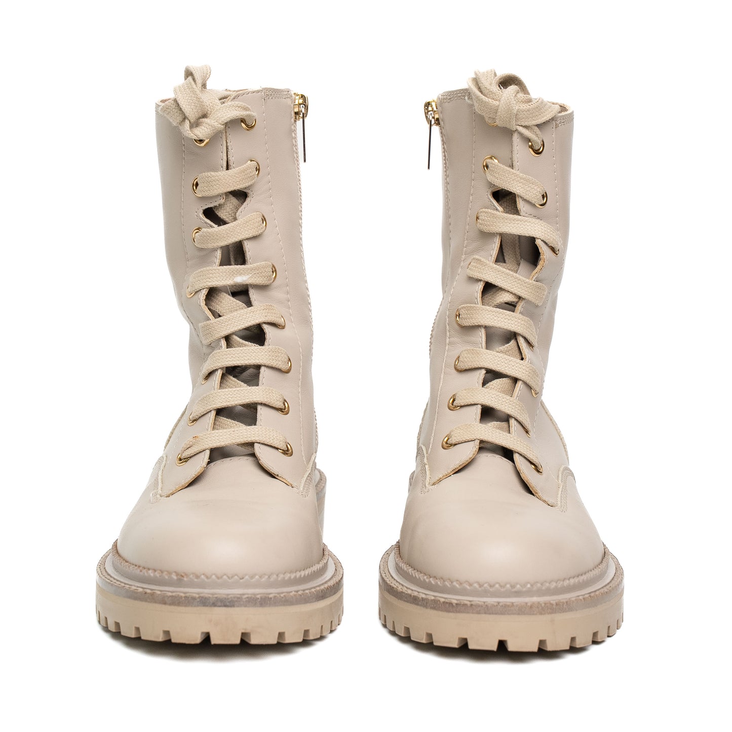 Jimmy Choo Light Sand Combat Boots
