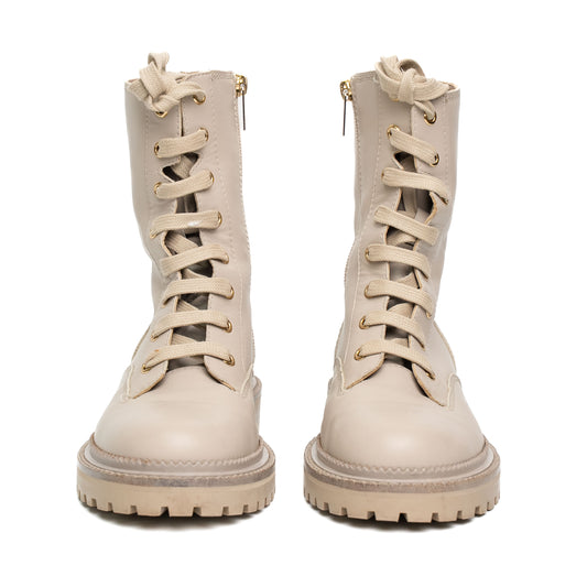 Jimmy Choo Light Sand Combat Boots