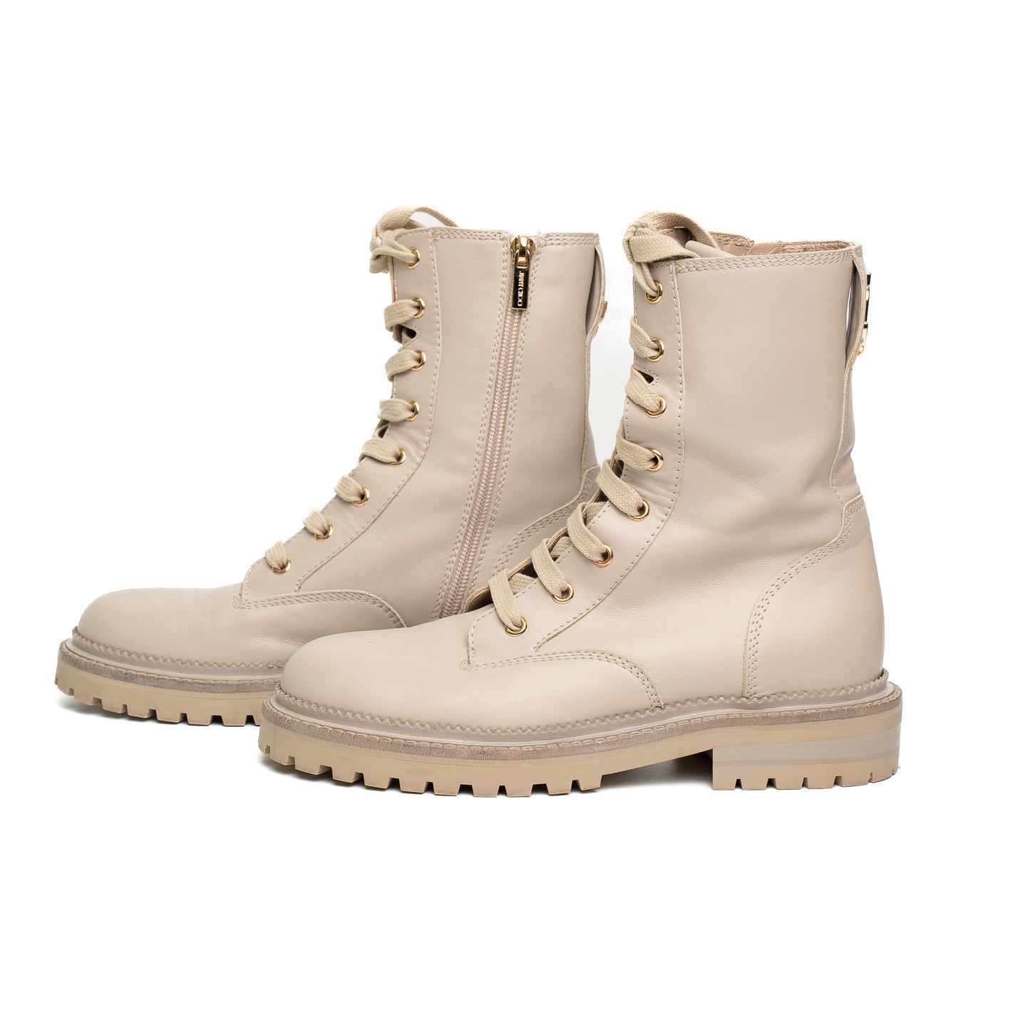 Jimmy Choo Light Sand Combat Boots