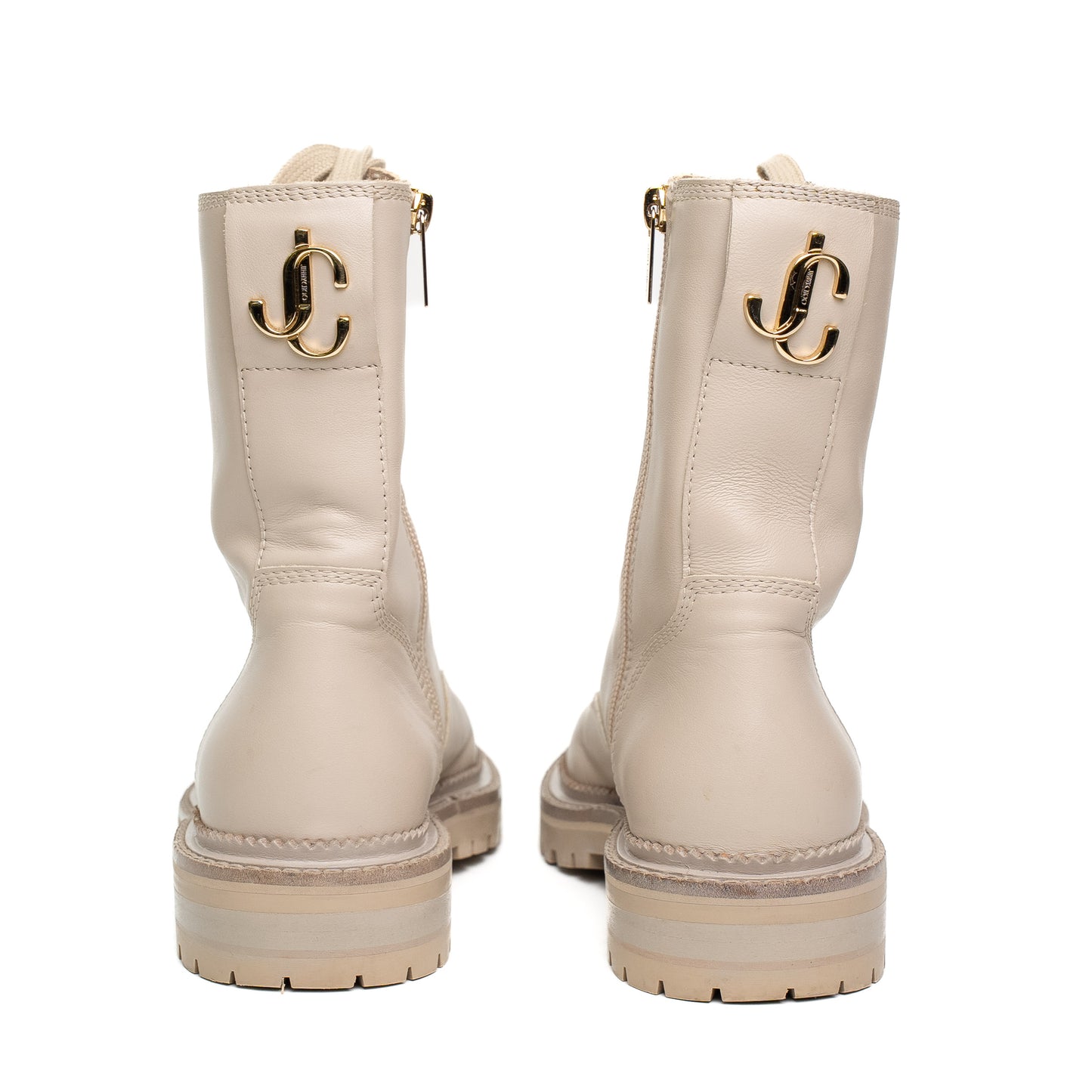 Jimmy Choo Light Sand Combat Boots