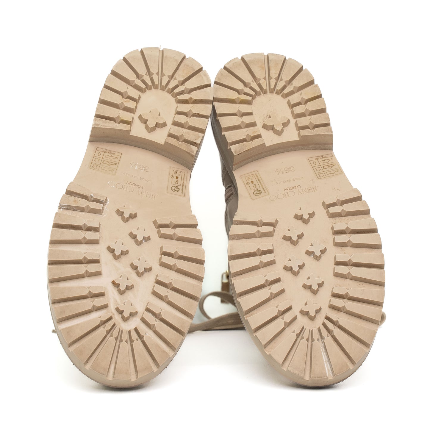 Jimmy Choo Light Sand Combat Boots