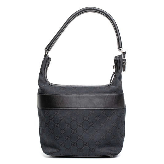 Gucci GG Canvas Black Shoulder Bag