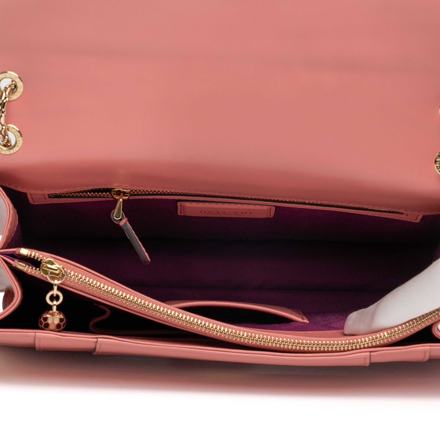 Bvlgari Serpenti Forever Pink Leather Shoulder Bag