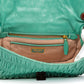 Prada Green Ruched Leather Chain Shoulder Bag