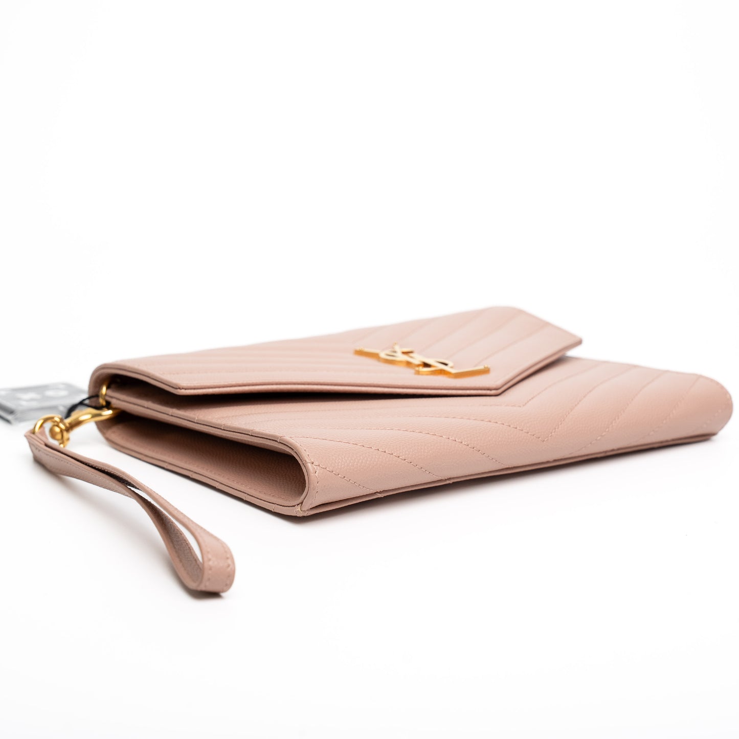 Saint Laurent Cassandre Matelasse Pink Leather Clutch