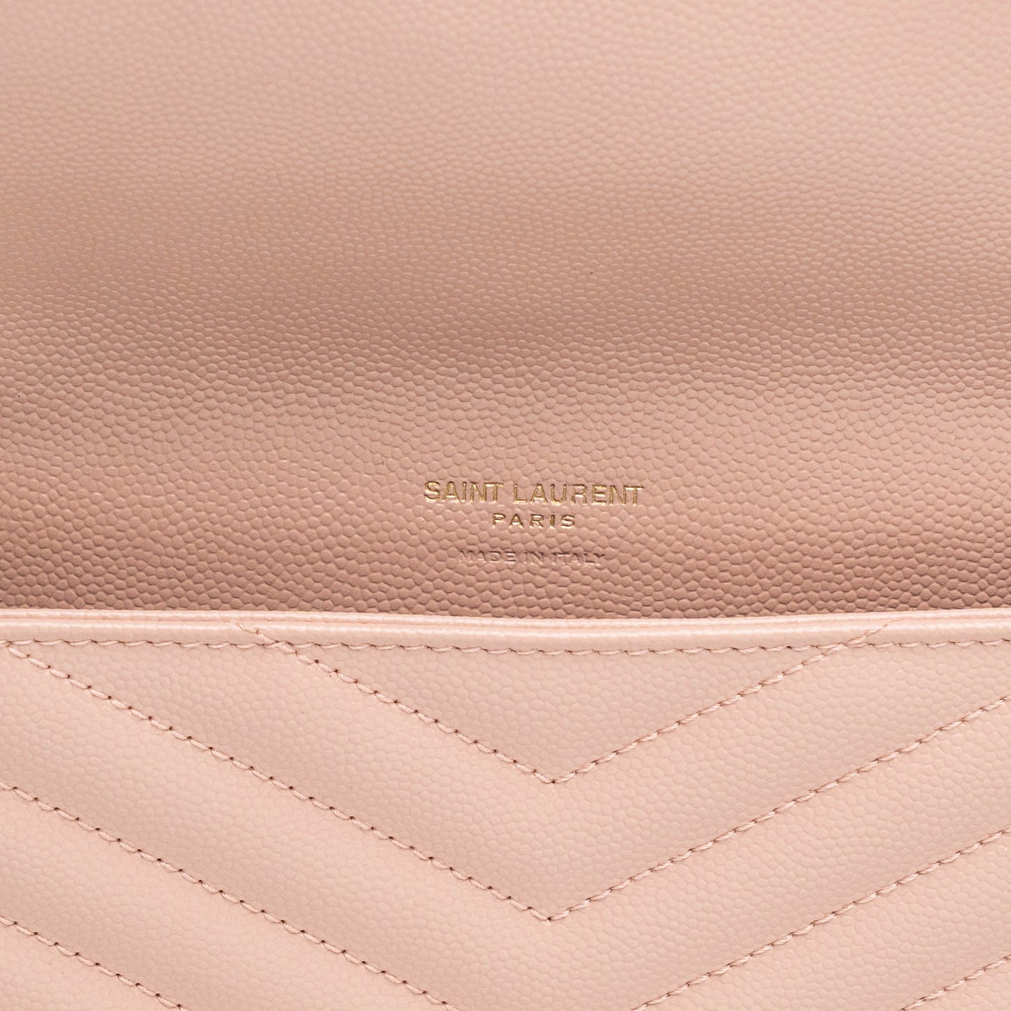 Saint Laurent Cassandre Matelasse Pink Leather Clutch